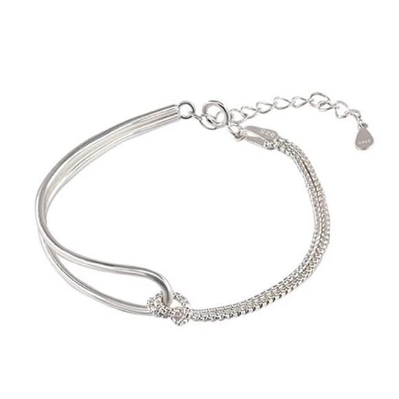 The Mixed Media  Bracelet in 925 silver - Picture 3 of 6